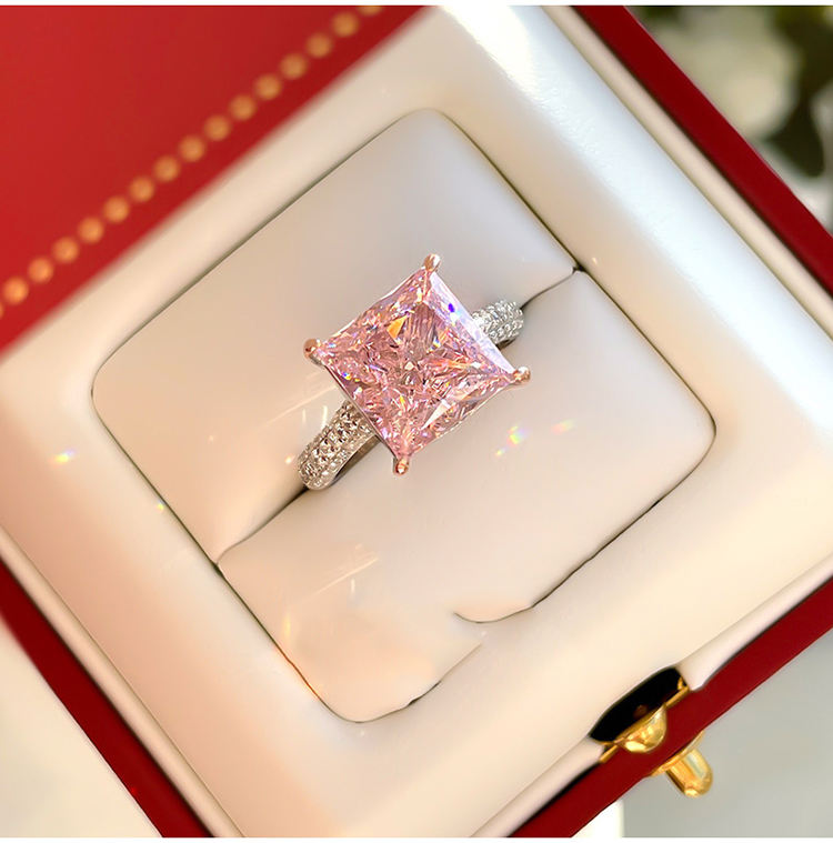 925 Sterling Silber 5,00 ct Moissanit-Ring – Strahlende Perfektion im Princess Cut
