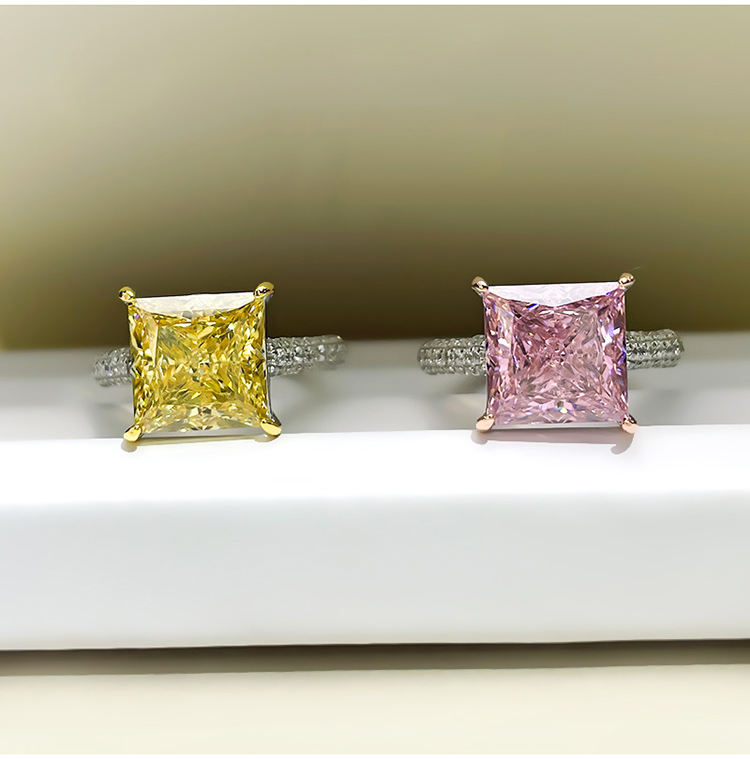 925 Sterling Silber 5,00 ct Moissanit-Ring – Strahlende Perfektion im Princess Cut