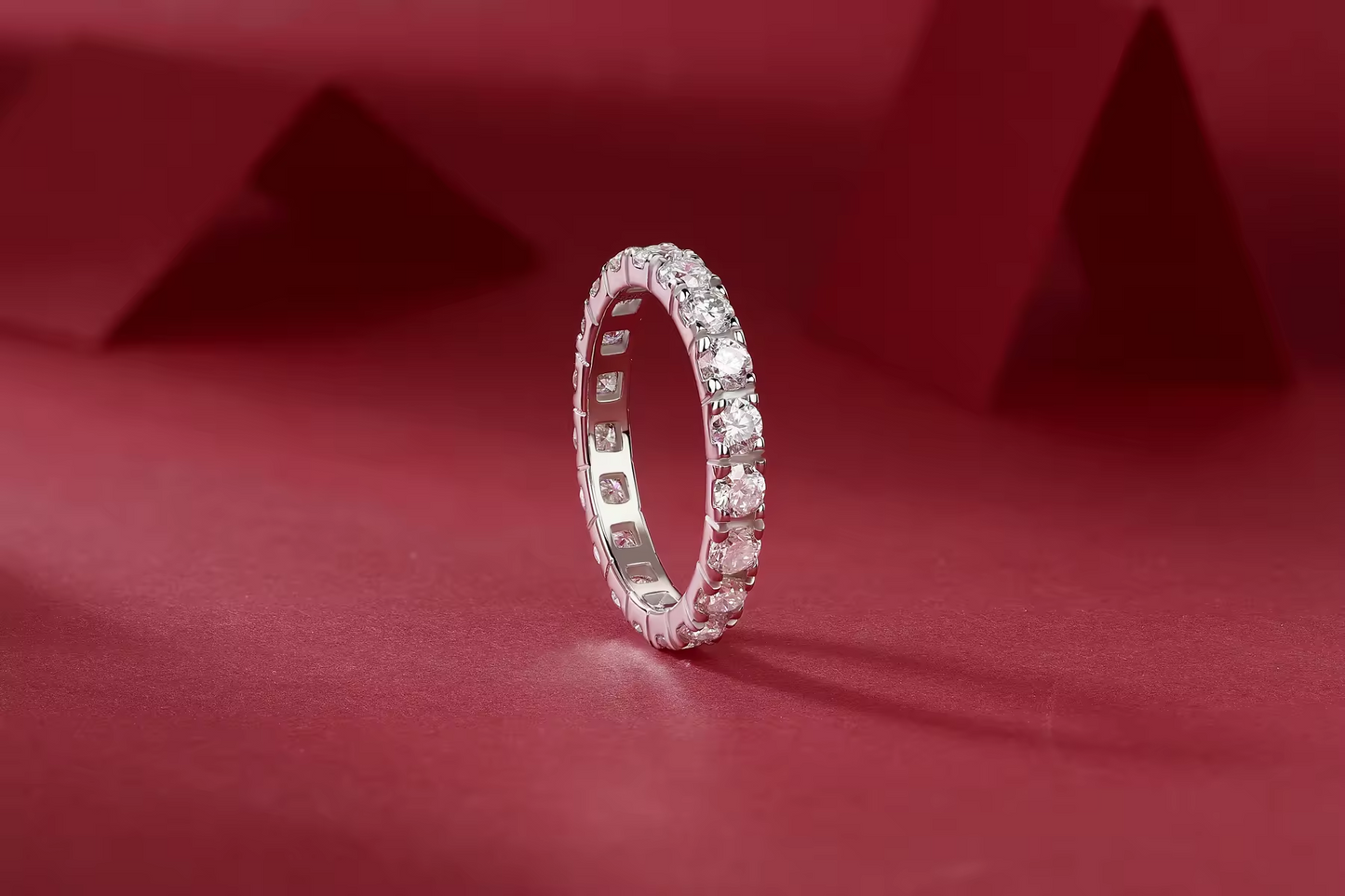 Stilvoll Funkeln: 925 Sterling Silber 1.9CT VVS1 D Moissanite Ring