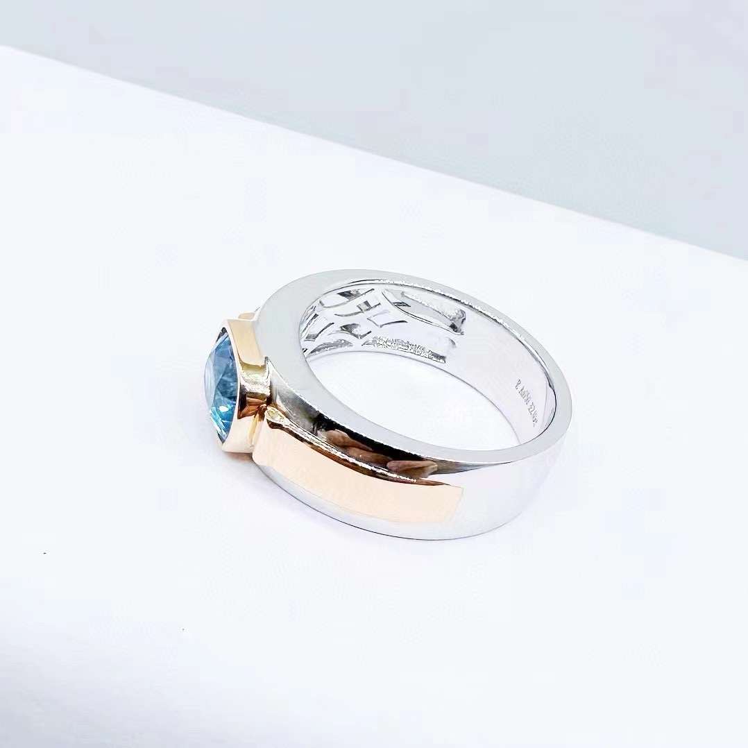 Himmelblauer Traum – 18K Gold Santa Maria Aquamarin Ring