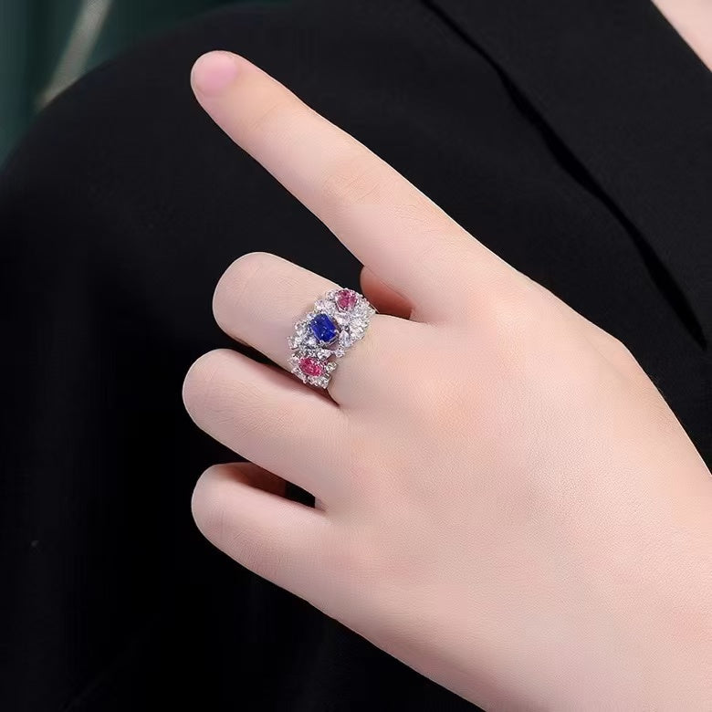 Saphir der Eleganz: Der Majestätische Ring in 18K Gold