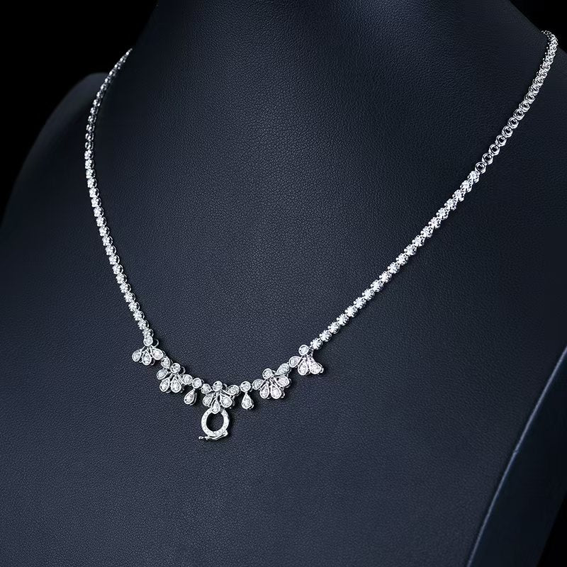 Stellar Elegance – 18K Gold Diamant-Halskette ohne Anhänger