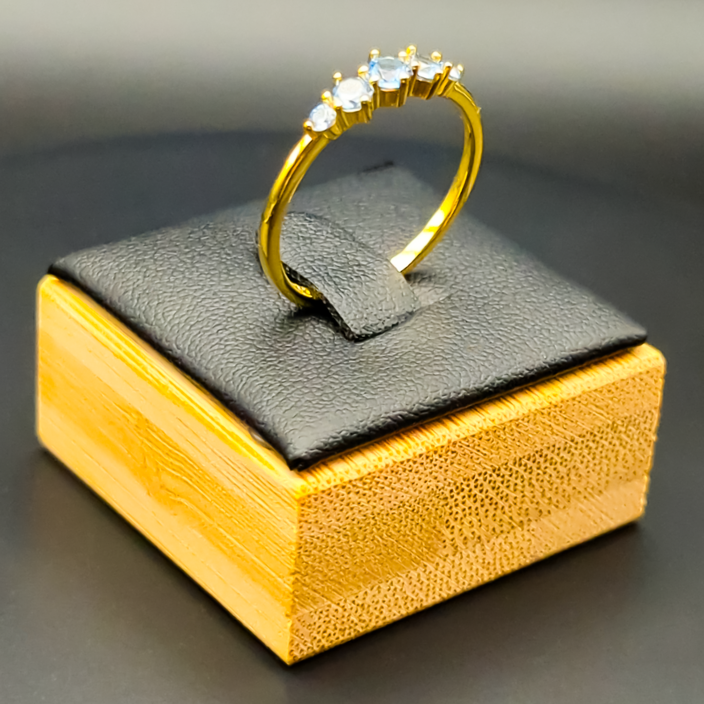 Opulent Ocean – Sterling Silver Vermeil Ring with London Blue Zirconia