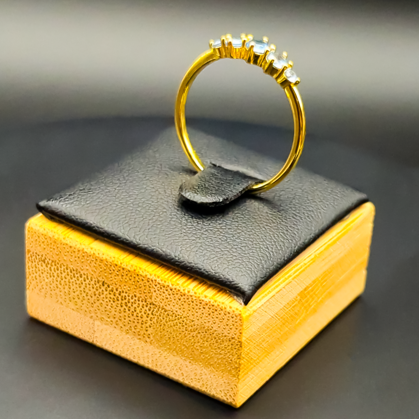 Opulent Ocean – Sterling Silver Vermeil Ring with London Blue Zirconia