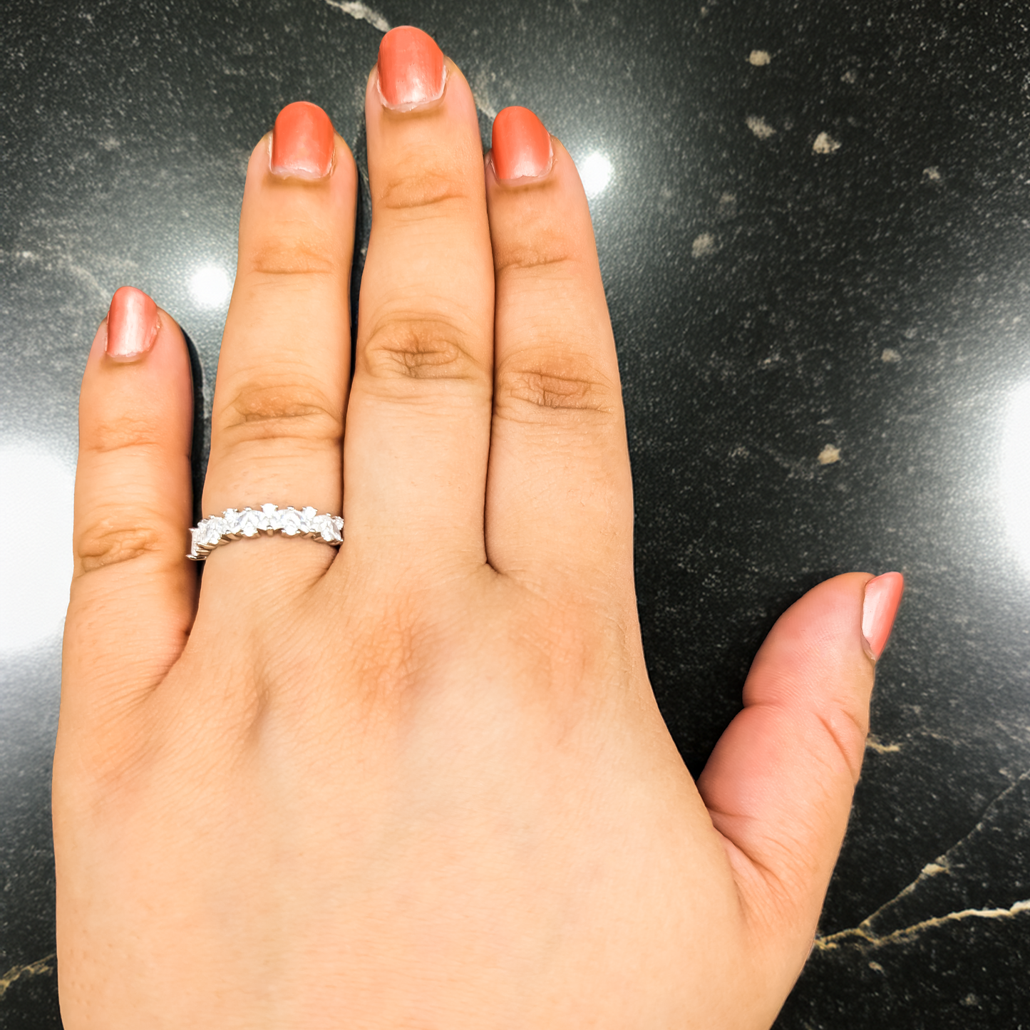 Mondschein Majestät – Exklusiver Sterling Silberring mit CZ-Tropfen