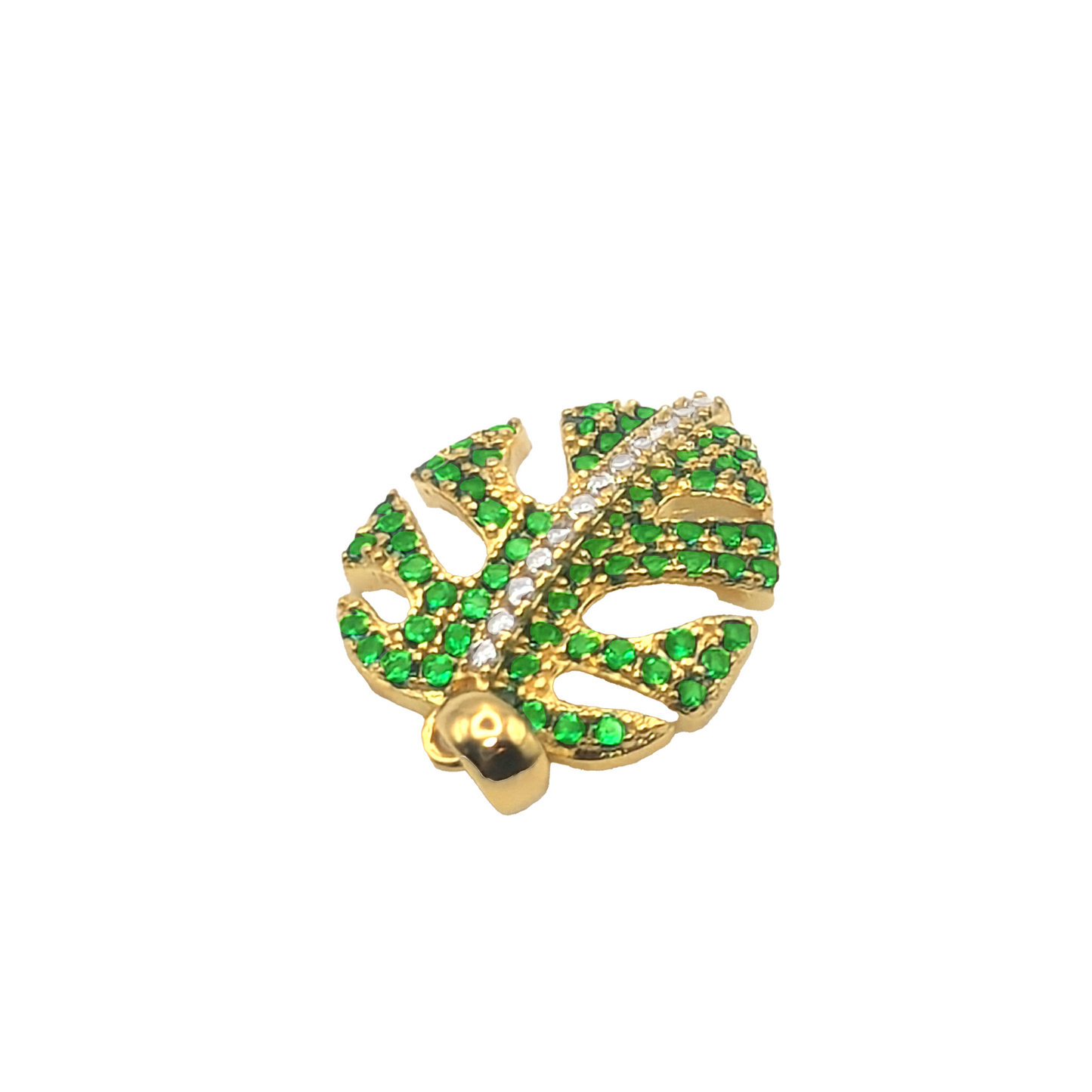 Blätterzauber Anhänger: Verzaubernde Eleganz in 18k Gold Vermeil
