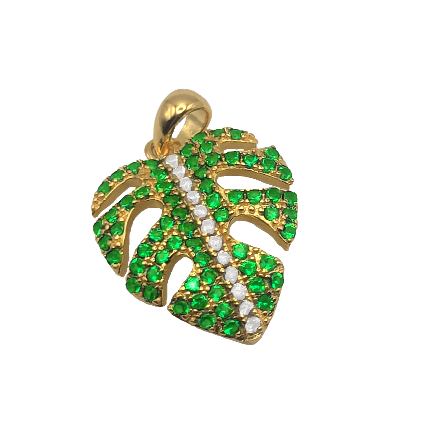 Blätterzauber Anhänger: Verzaubernde Eleganz in 18k Gold Vermeil