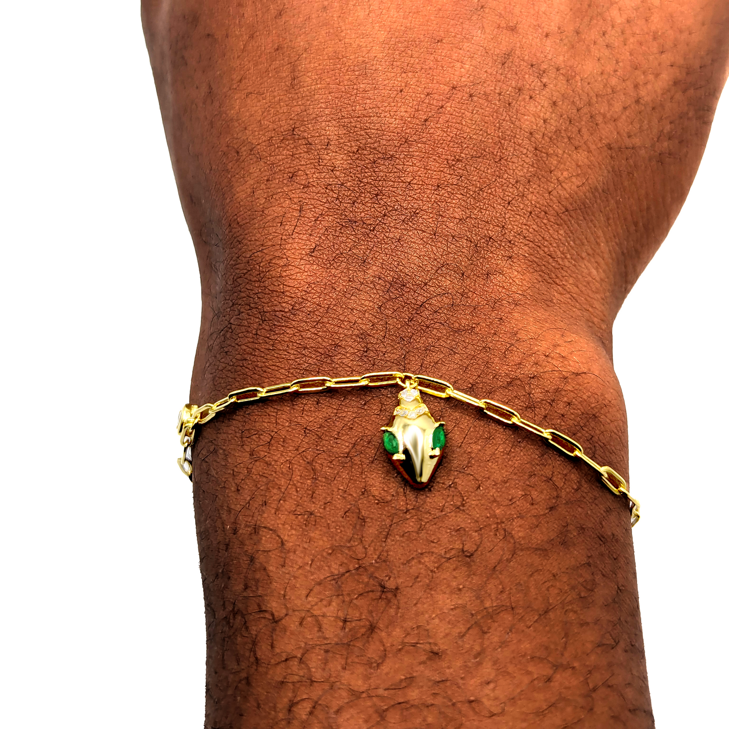 Verlockendes Funkeln: Golden Serpent Armband