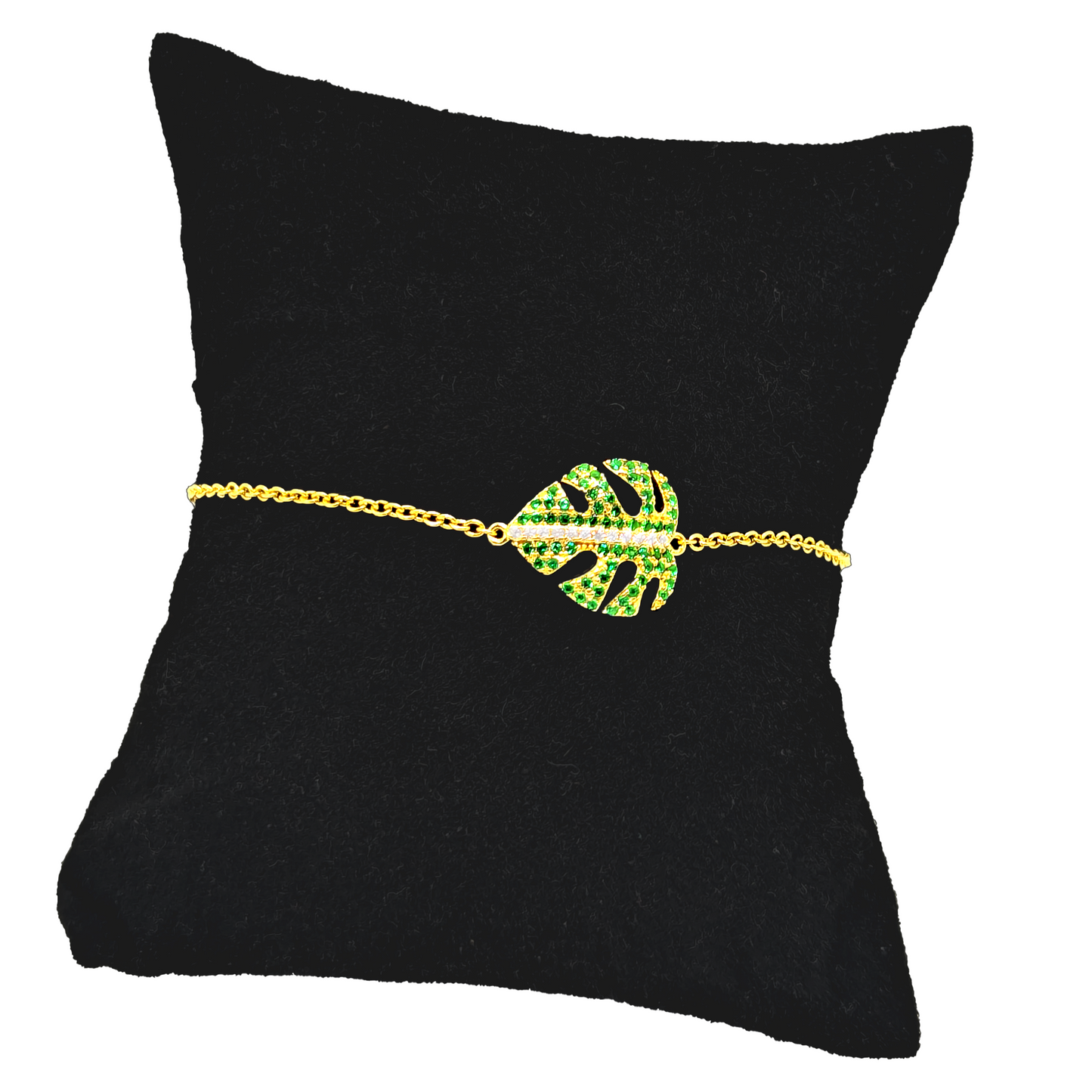 Blätterzauber Armband: Eleganz in 18k Gold Vermeil