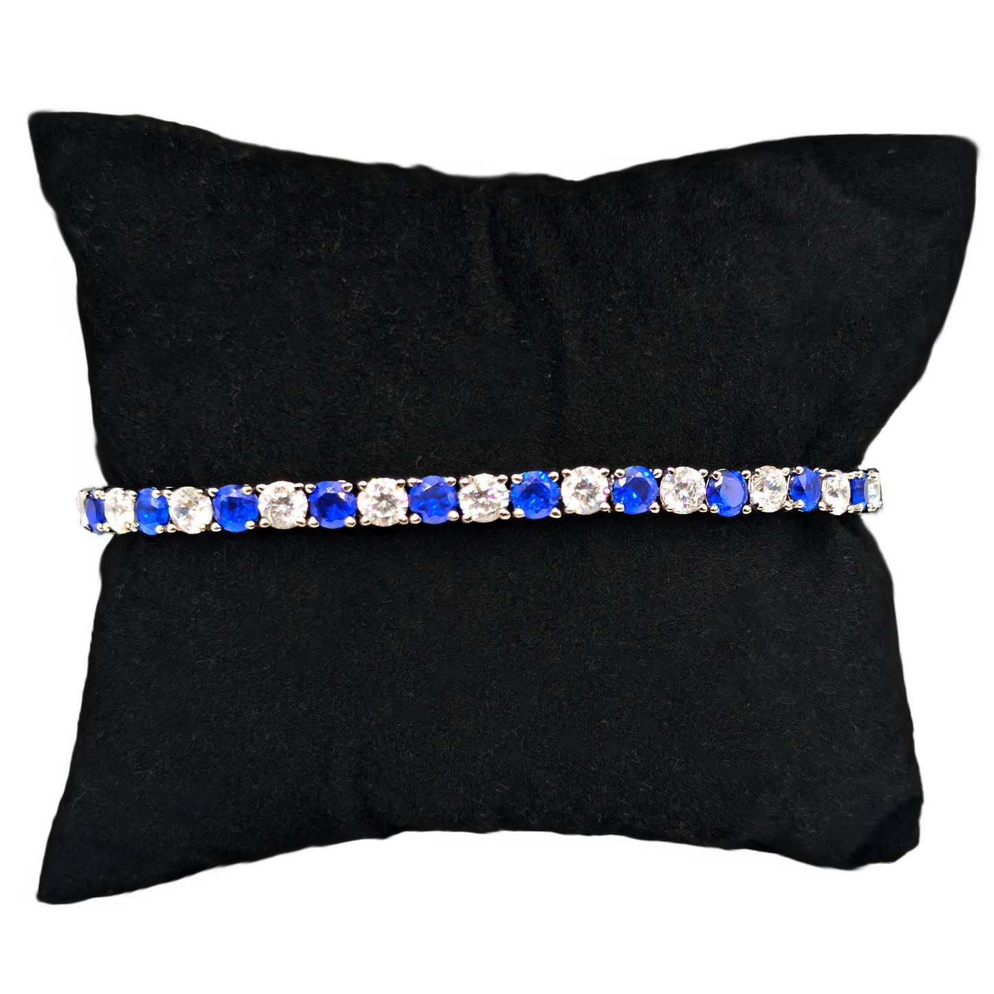 Elysischer Traum Tennis Chain Armband – Eleganz in Blau und Weiß