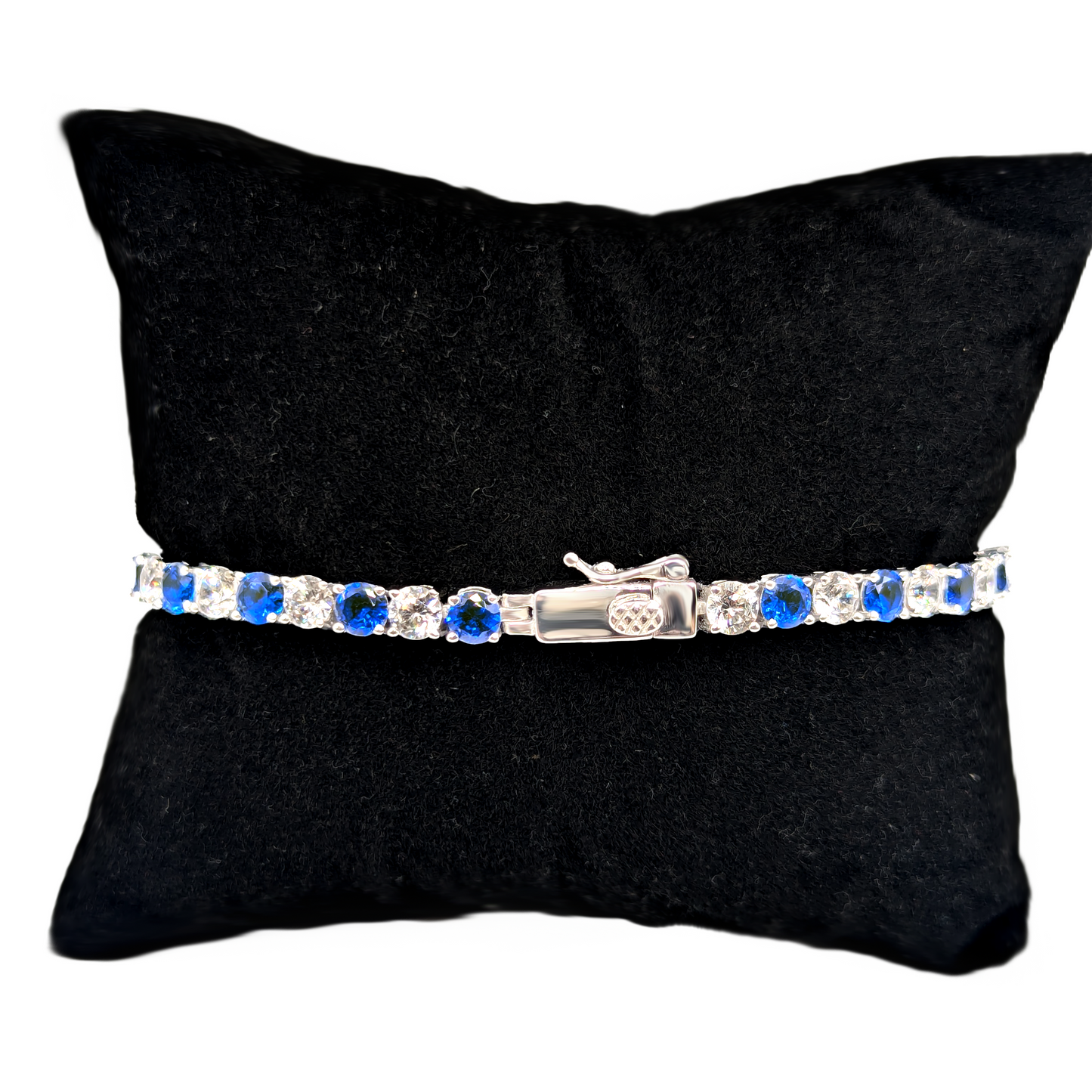 Elysischer Traum Tennis Chain Armband – Eleganz in Blau und Weiß