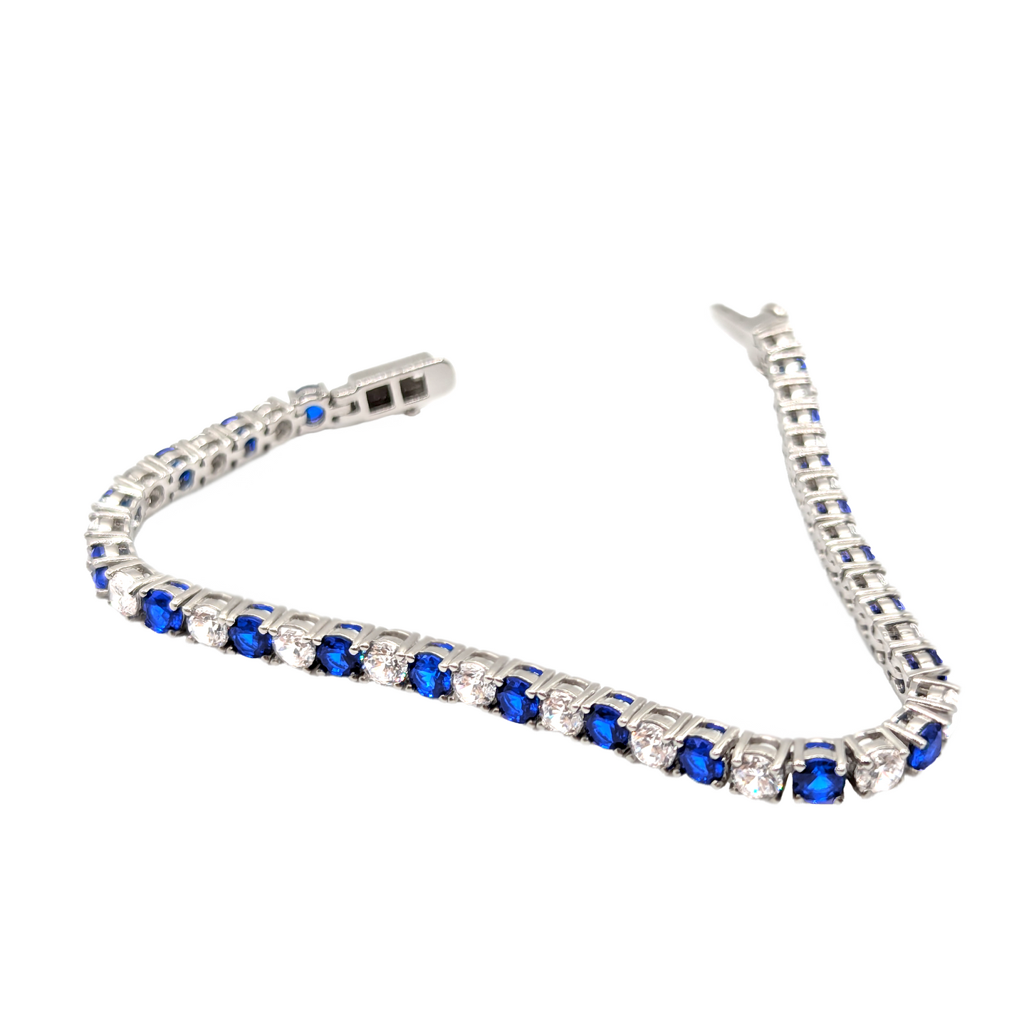 Elysischer Traum Tennis Chain Armband – Eleganz in Blau und Weiß