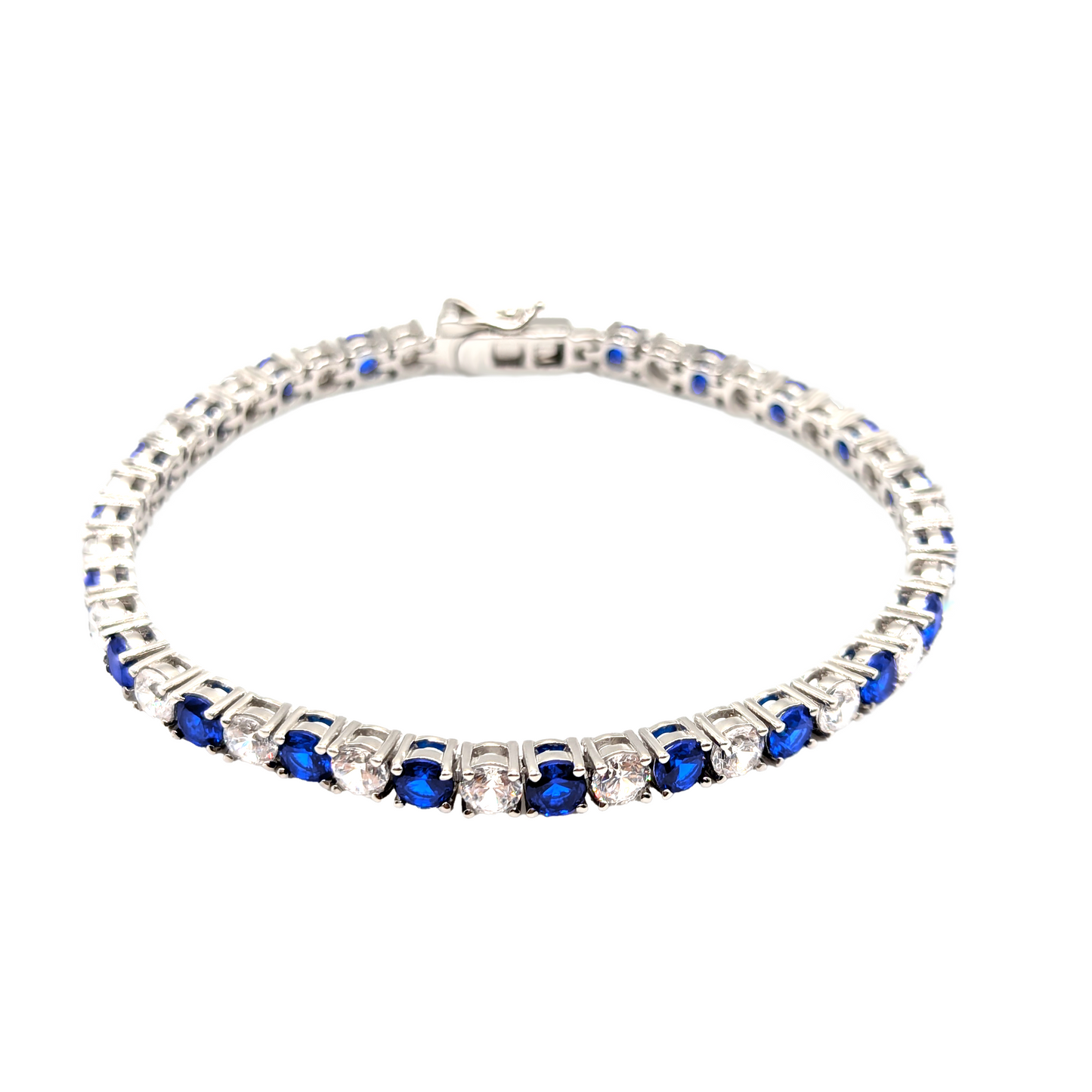 Elysischer Traum Tennis Chain Armband – Eleganz in Blau und Weiß