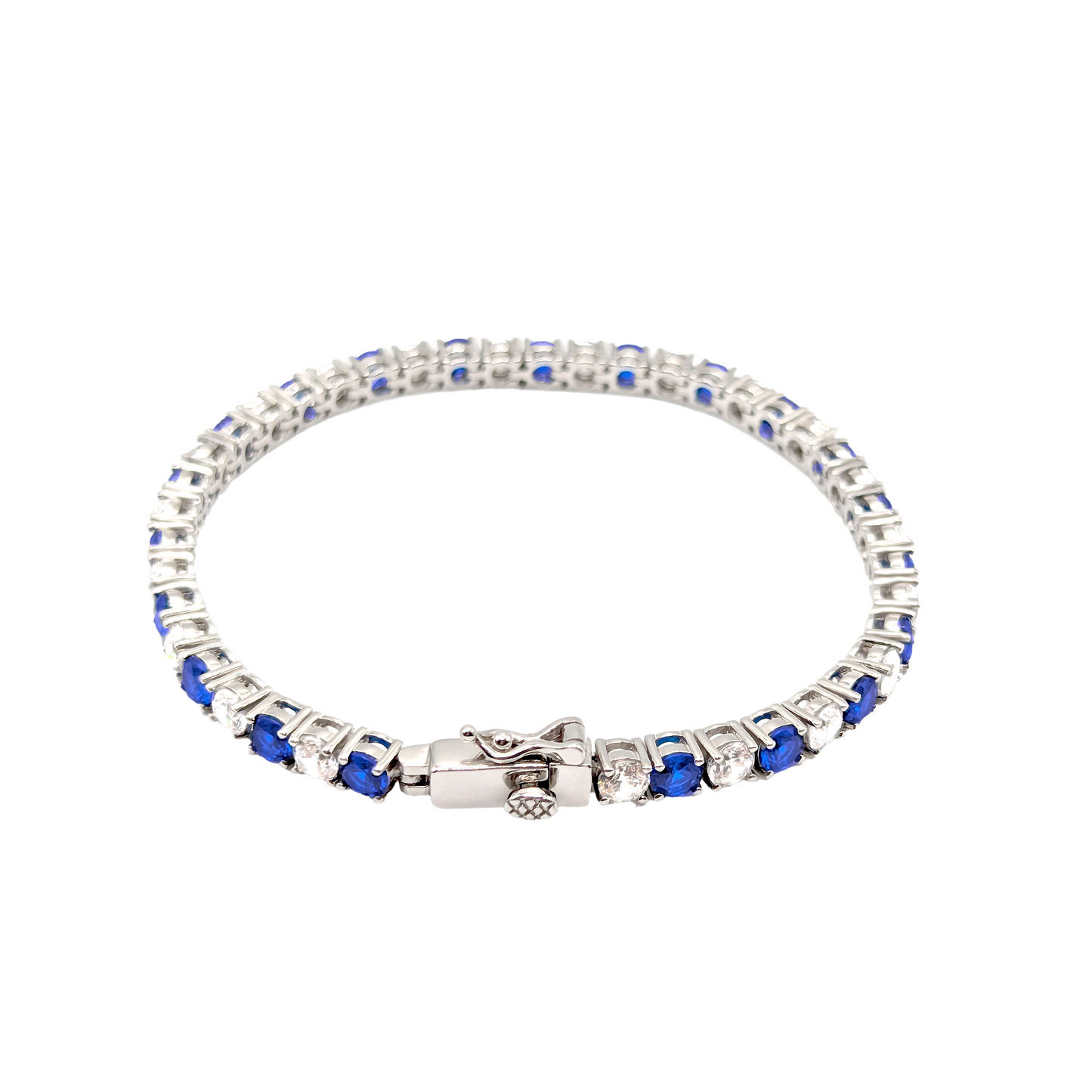 Elysischer Traum Tennis Chain Armband – Eleganz in Blau und Weiß