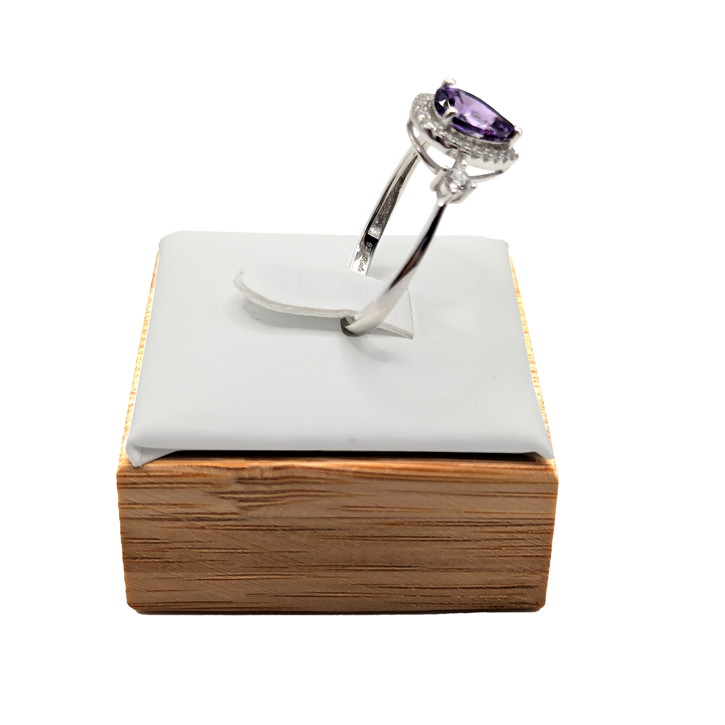 Violet Drop – Elegante anillo en plata de primera ley