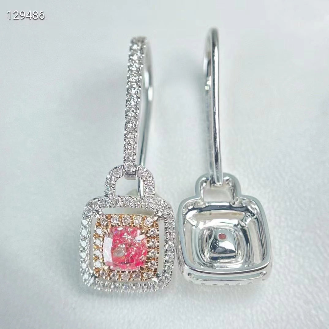 Classic Pink Diamond Earrings