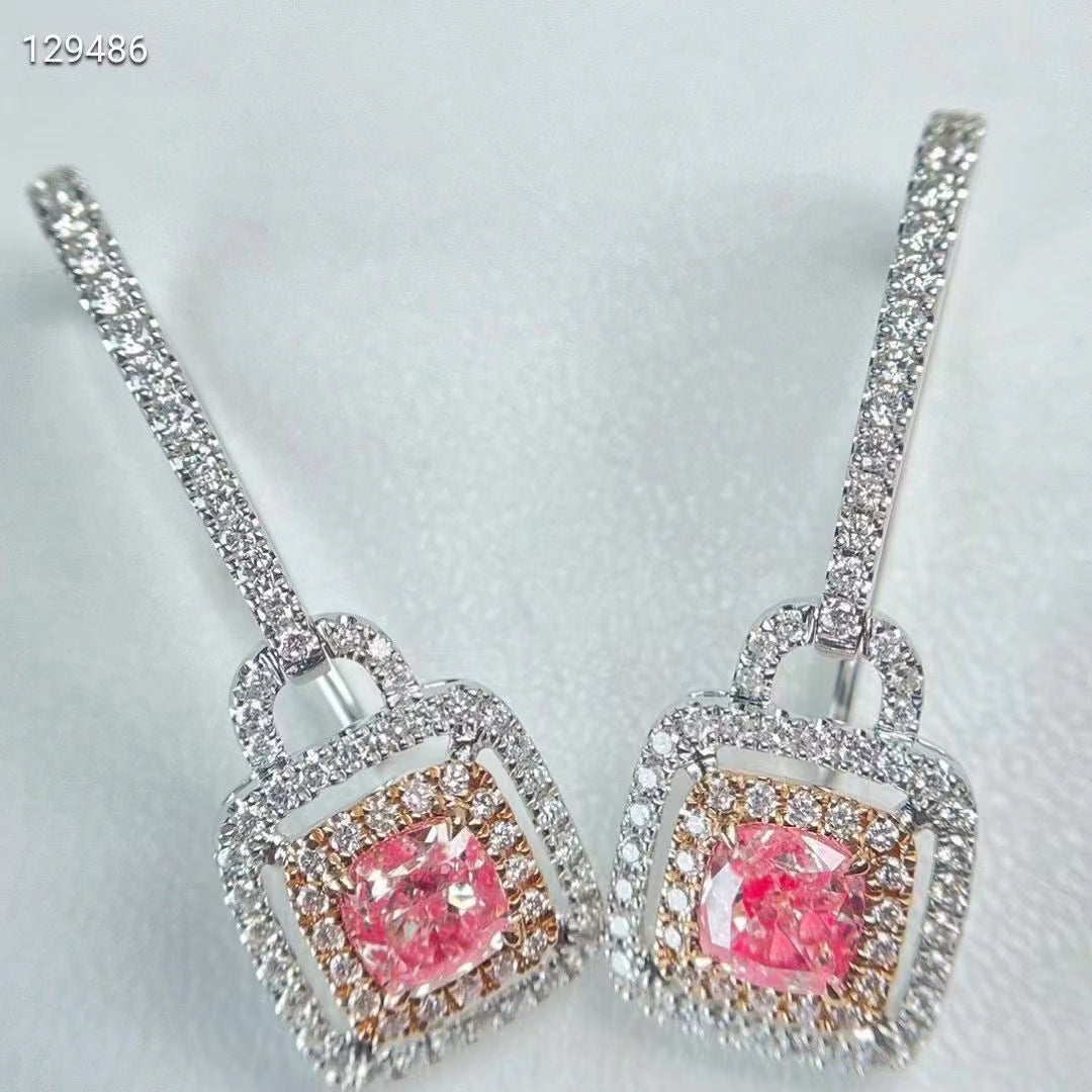 Classic Pink Diamond Earrings