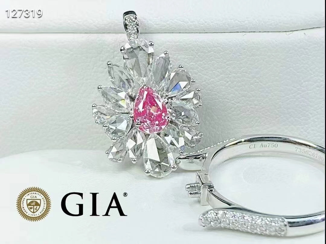 The Crown of Aurora - Exquisite 0.5 Carat GIA Certified Luxury Light Pink Diamond Ring in White Gold