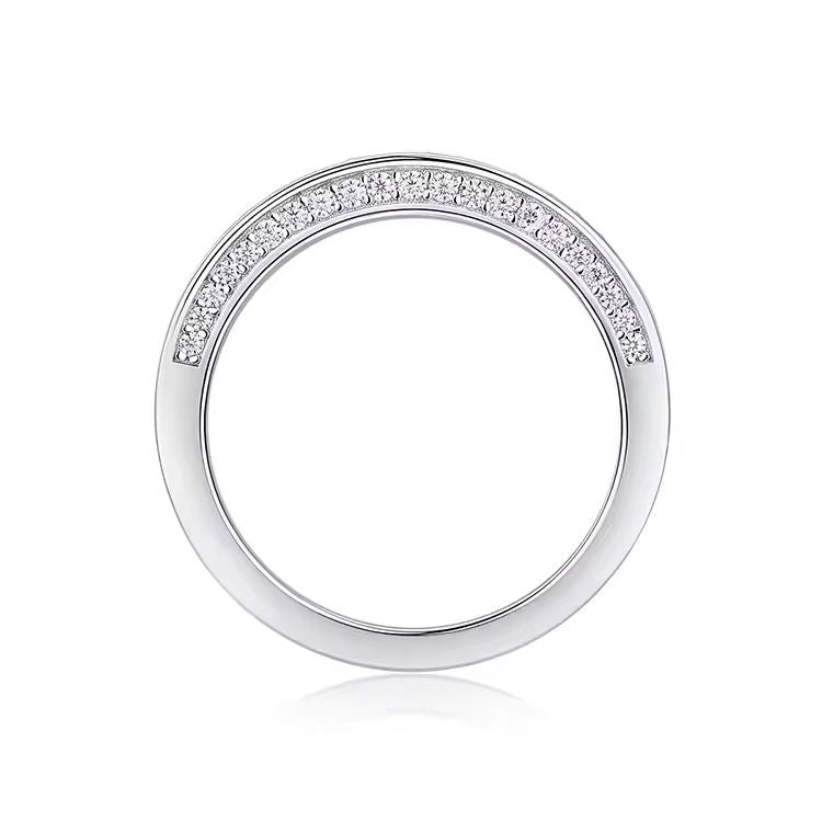 Eternity in Eternity: 925 Sterling Silver 0.444CT VVS1 D Moissanite Eternity Ring