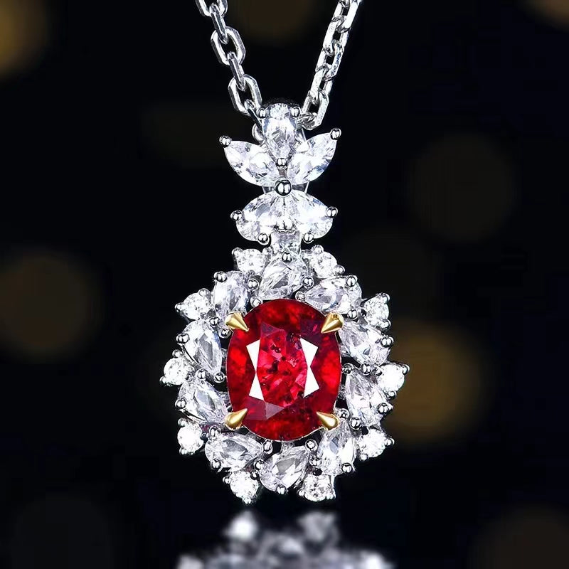 Royal Majesty - Exquisite GUILD Certified 18k 1.01 Carat Untreated Natural Ruby Pendant without Chain