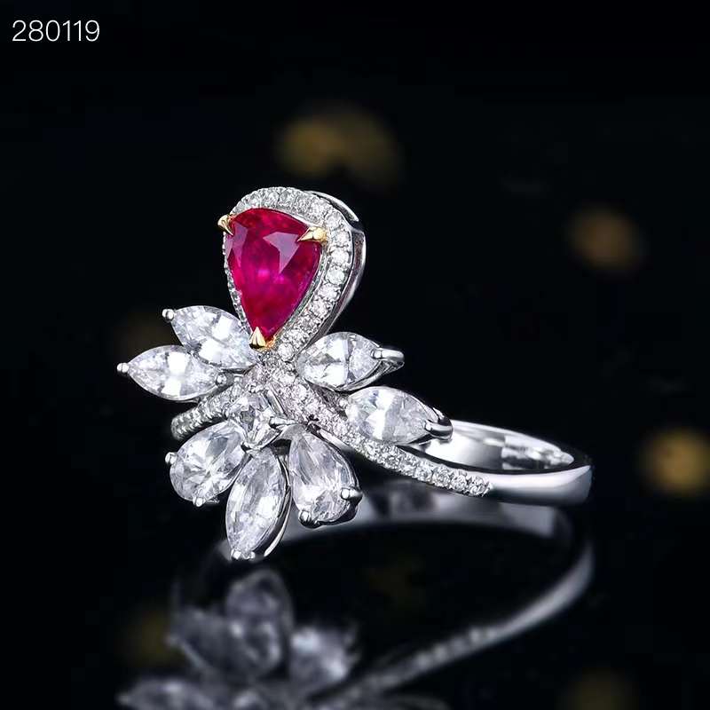 Fiery red masterpiece: The 0.87 ct Mozambique ruby ​​ring