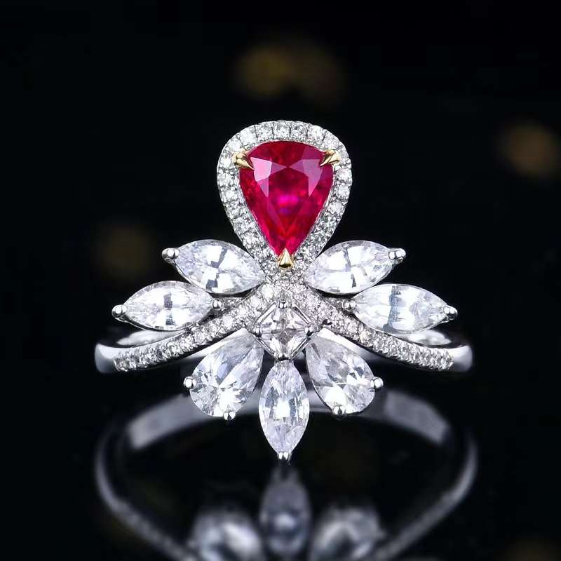 Fiery red masterpiece: The 0.87 ct Mozambique ruby ​​ring