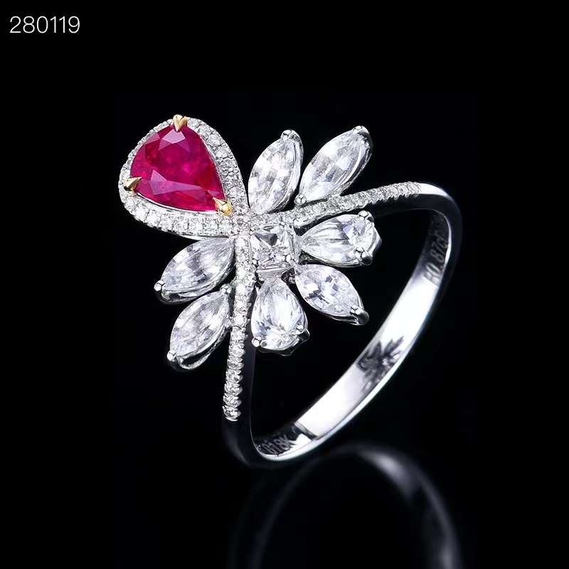 Fiery red masterpiece: The 0.87 ct Mozambique ruby ​​ring