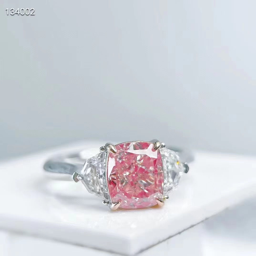 Pink Diamond Dream: 2.01 carat fancy pink diamond ring