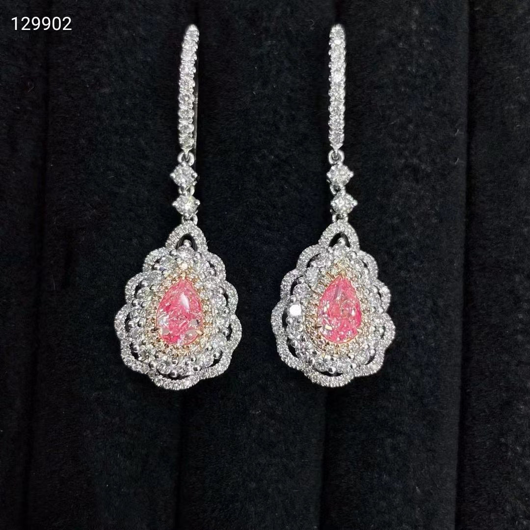 Temptation in Rosé – Pendientes de lujo de 1,02 ct hechos de diamantes rosas naturales