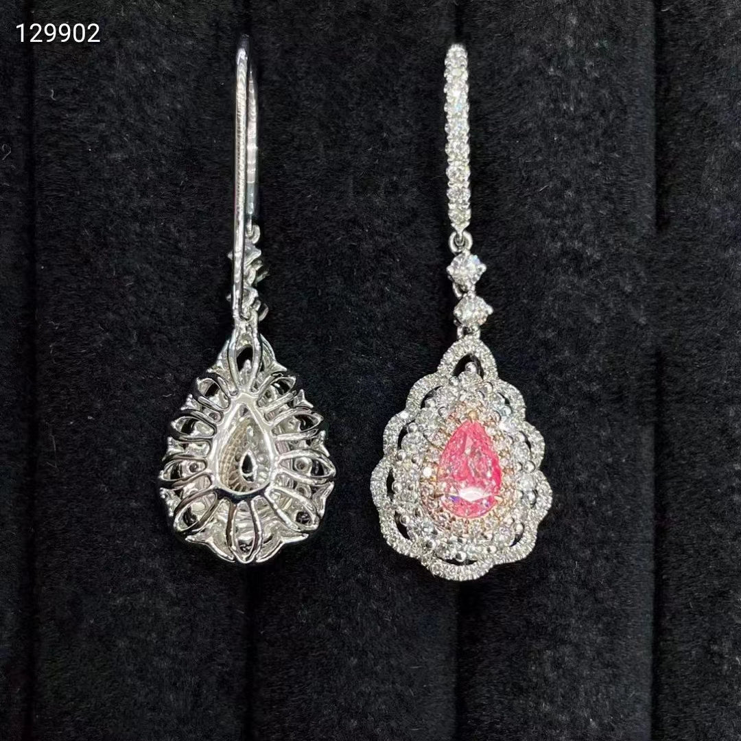 Temptation in Rosé – Pendientes de lujo de 1,02 ct hechos de diamantes rosas naturales