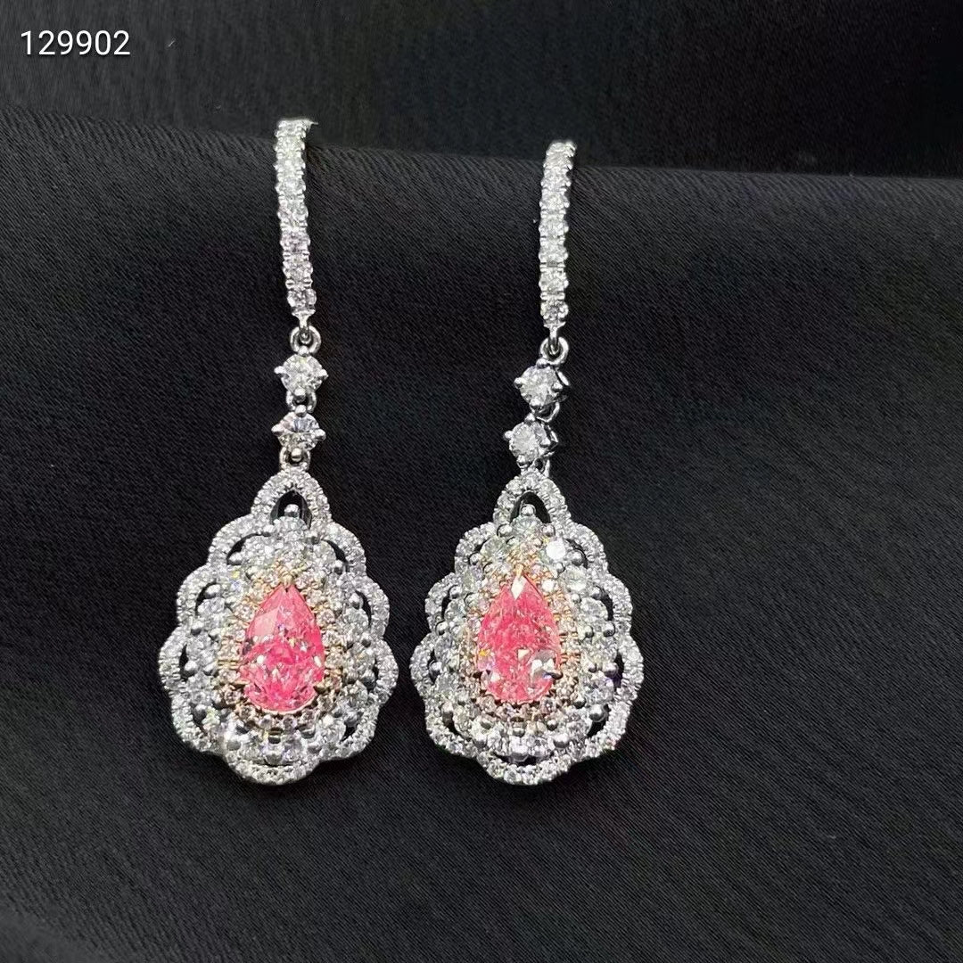 Temptation in Rosé – Pendientes de lujo de 1,02 ct hechos de diamantes rosas naturales