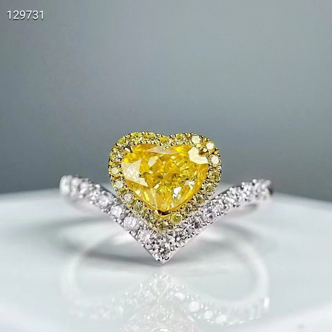 Sun Kiss – NGTC certified 18k gold ring with 1.15 ct natural fancy yellow diamond