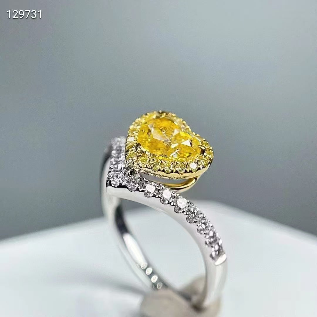 Sun Kiss – NGTC certified 18k gold ring with 1.15 ct natural fancy yellow diamond