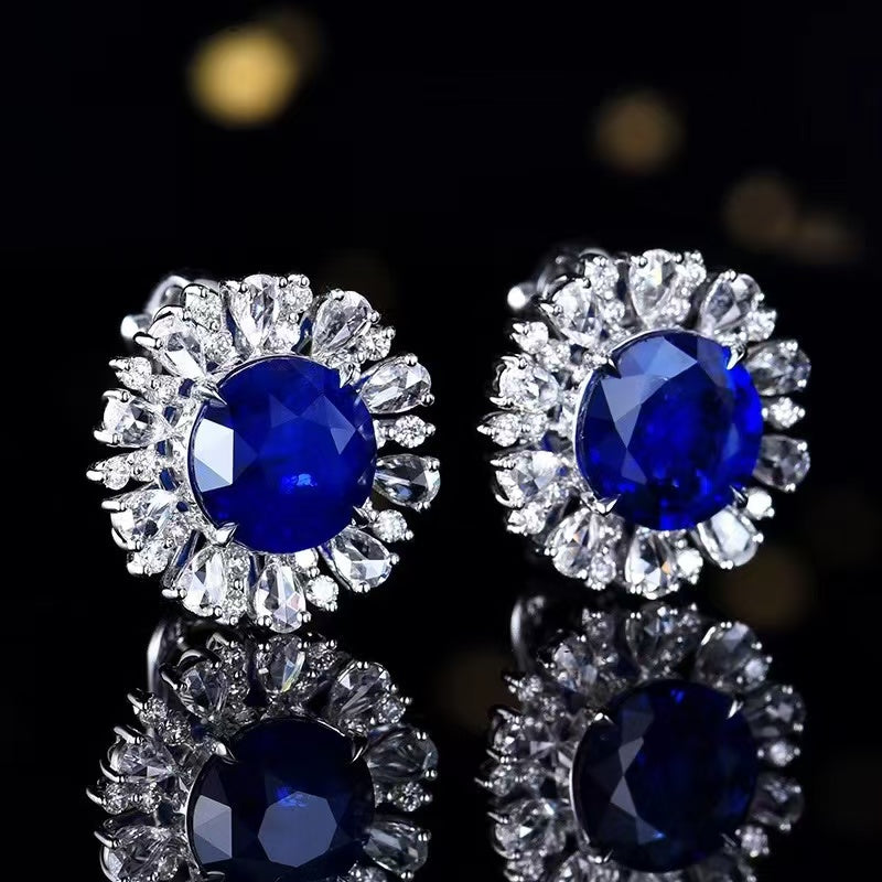 Sapphire Dream of the Extra Class Earrings – Luxury in Vivid Blue