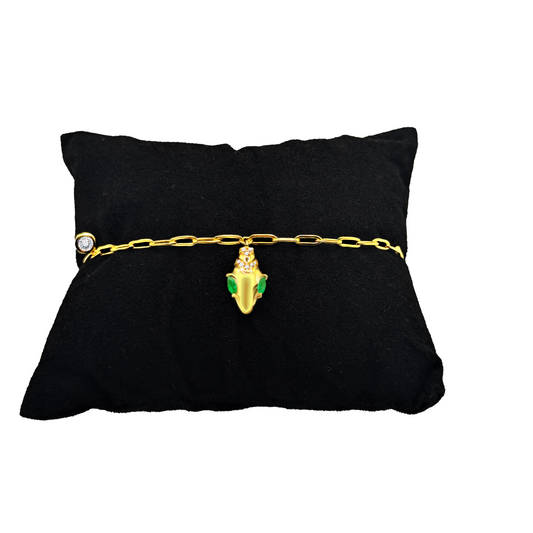 Verlockendes Funkeln: Golden Serpent Armband