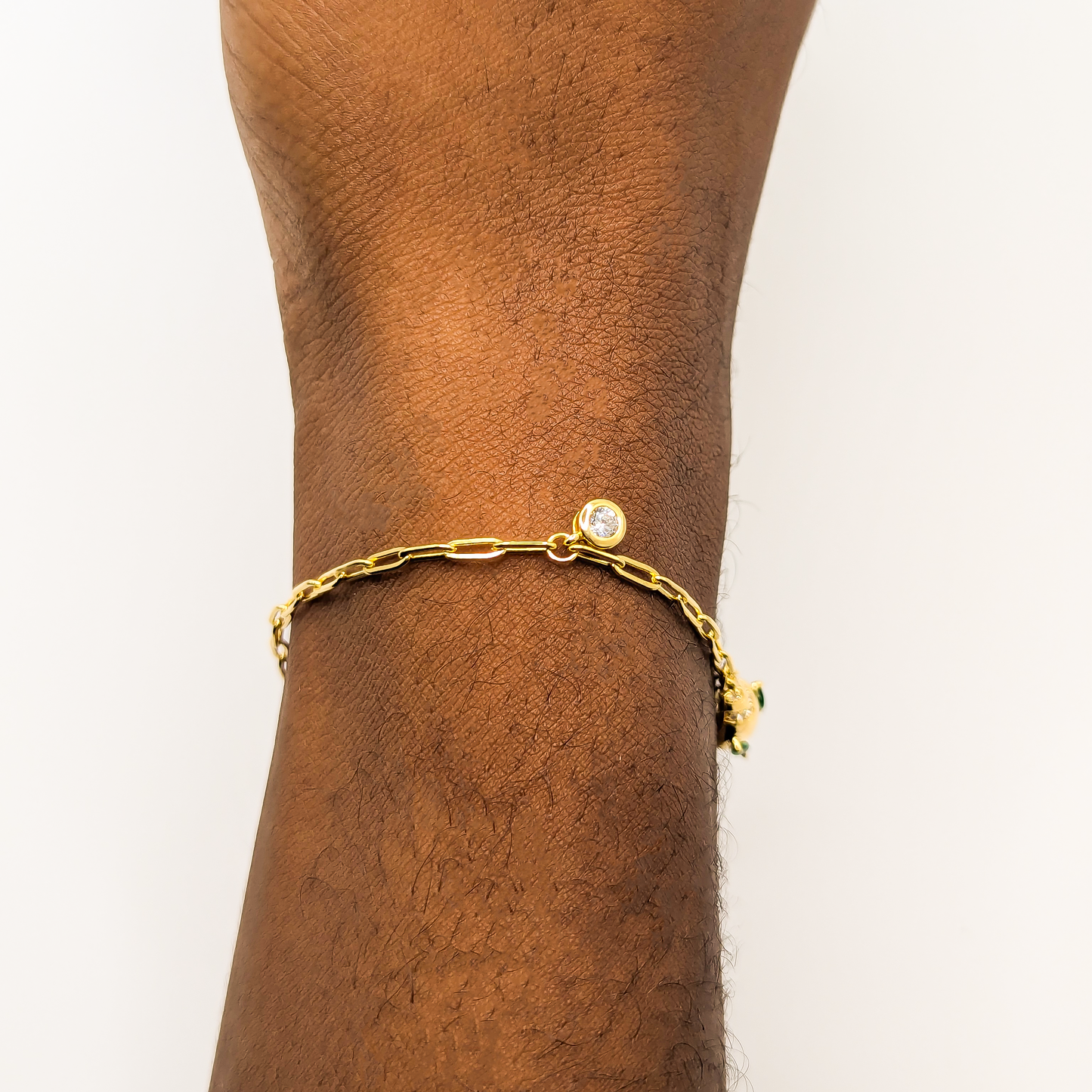 Tempting Sparkle: Golden Serpent Bracelet