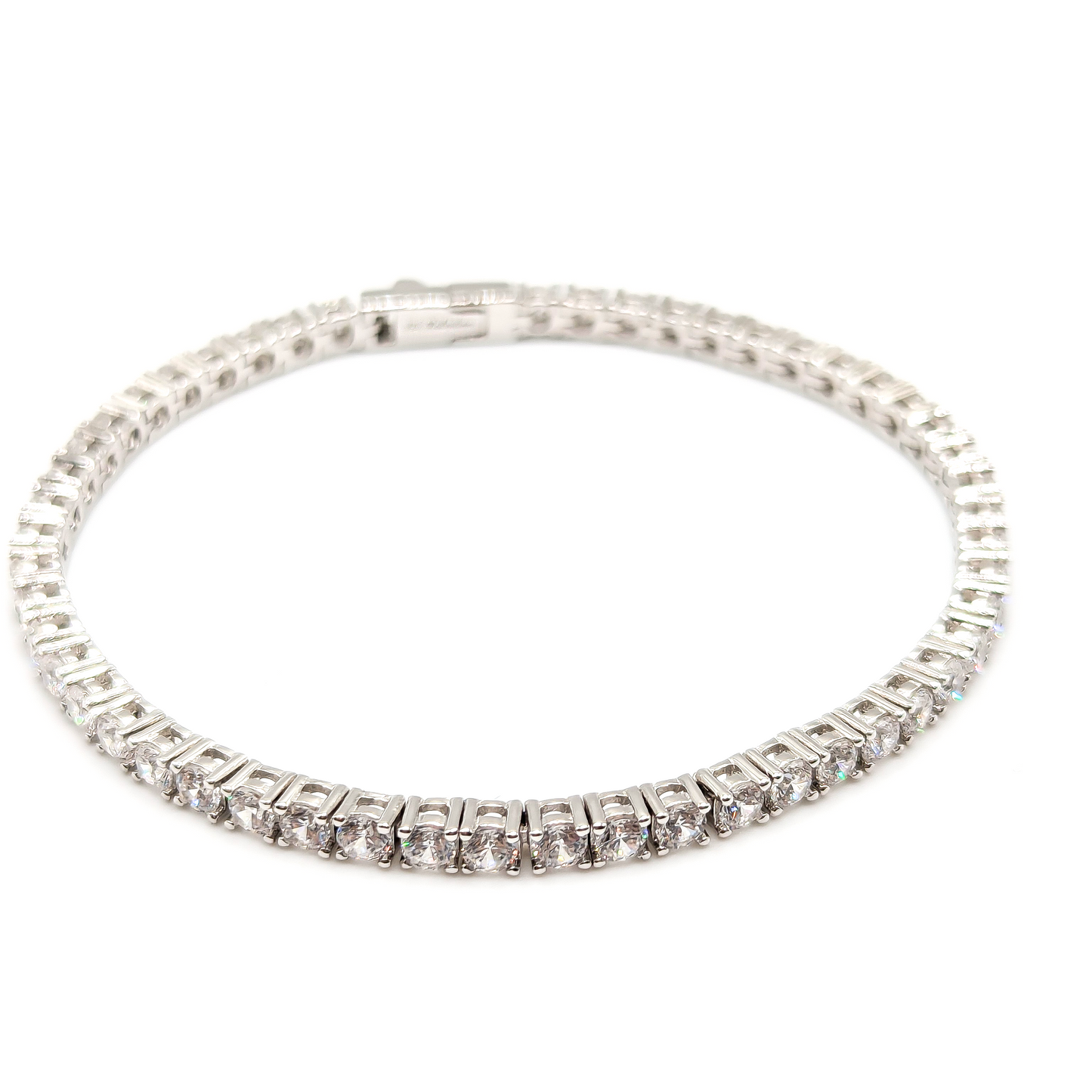 Eternal Shine – Sterling Silver Tennis Chain Bracelet