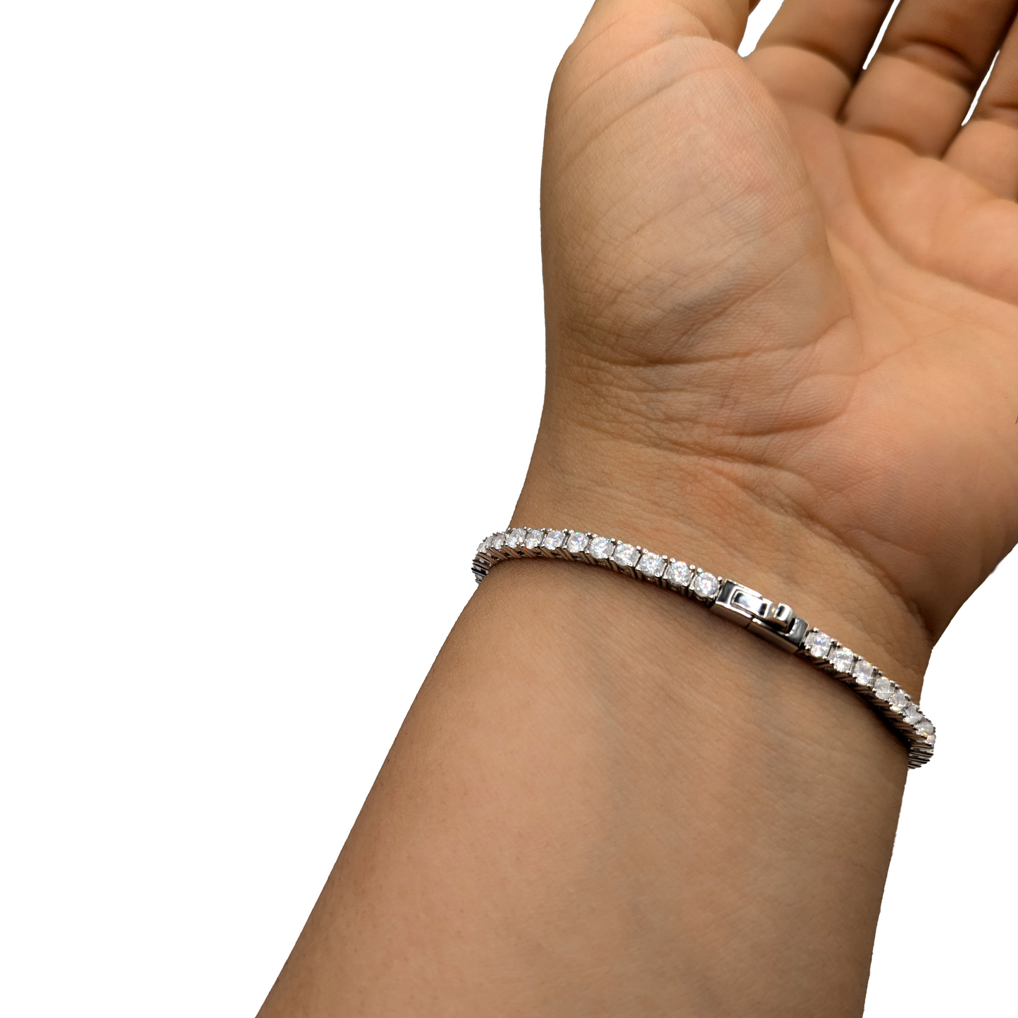 Eternal Shine – Sterling Silver Tennis Chain Bracelet