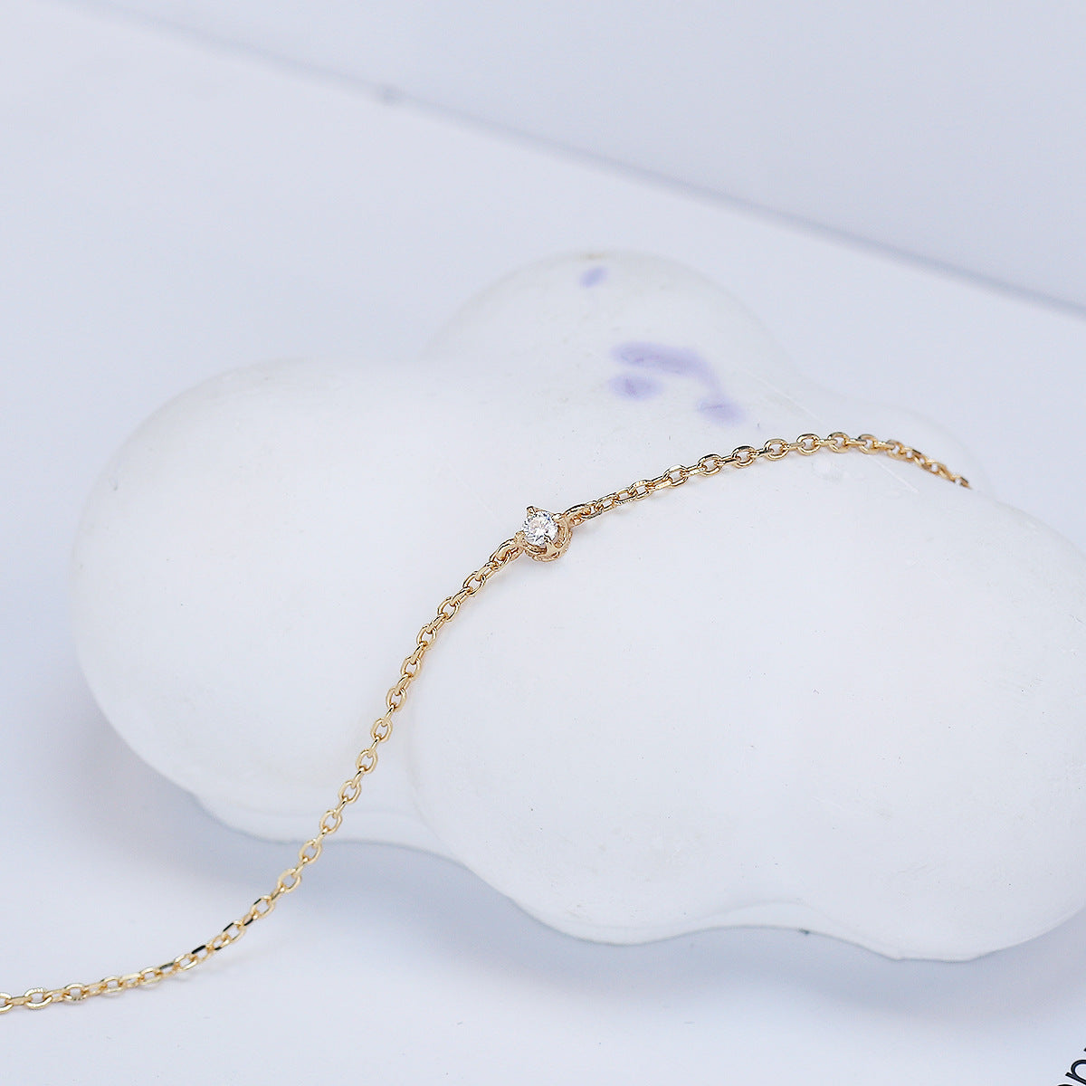 Diamant Armband · 925 Sterling Silber · 14K Goldplattiert