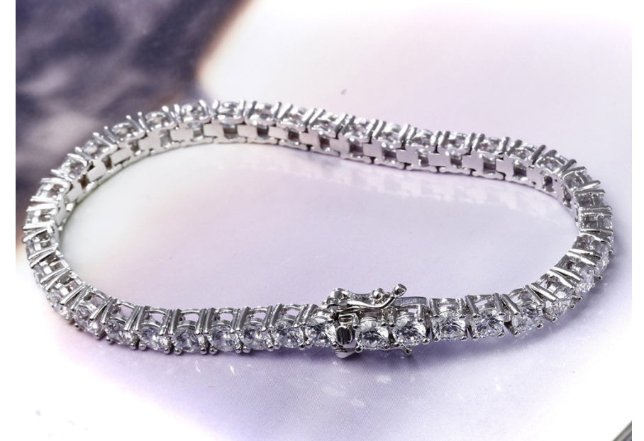 Damen Tennisarmband mit CZ – Micro-Inlaid Finish