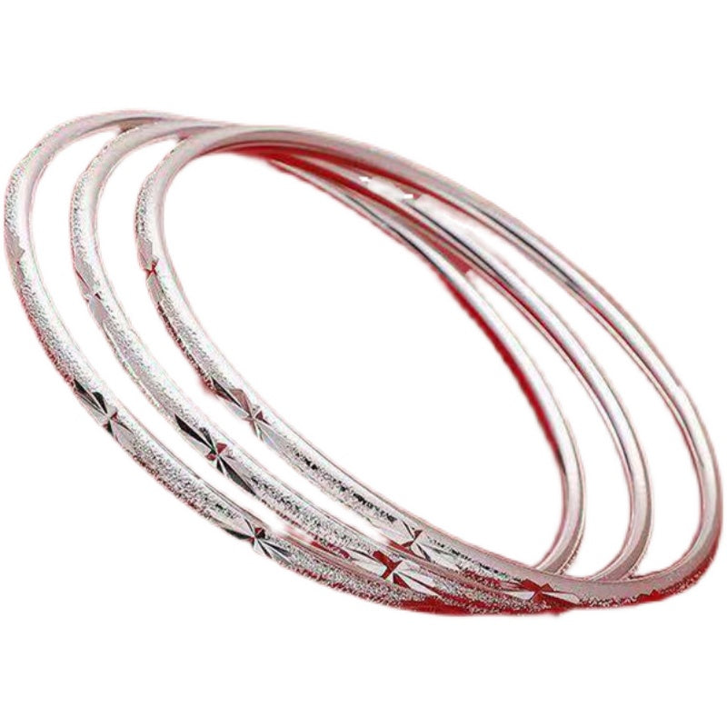 Damenarmband aus 925er Silber – Drei Kreise & Gipsophila